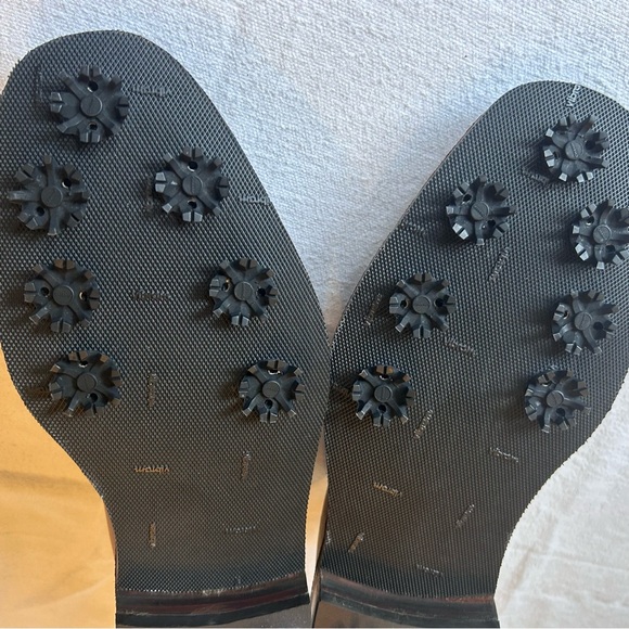 Crary Brand New Handmade Men's Leather Spiked Golf Shoes Vibram Sole Size 13 - Picture 11 of 12